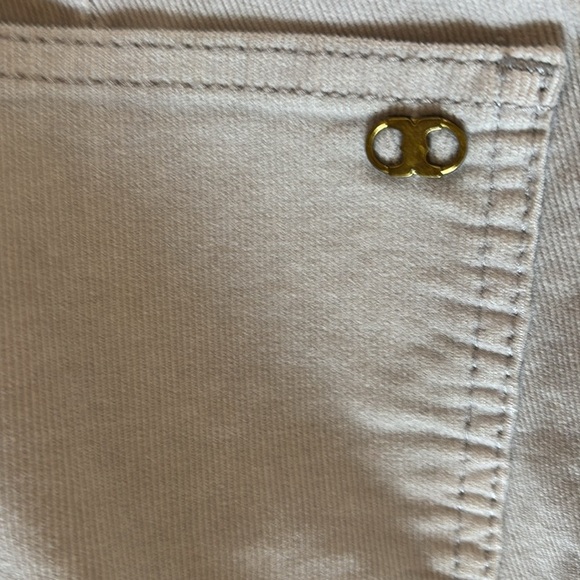 TORY BURCH Billet Leggings Pants Micro Corduroy Side Zipper Skinny Tan Size 29 - Picture 10 of 11